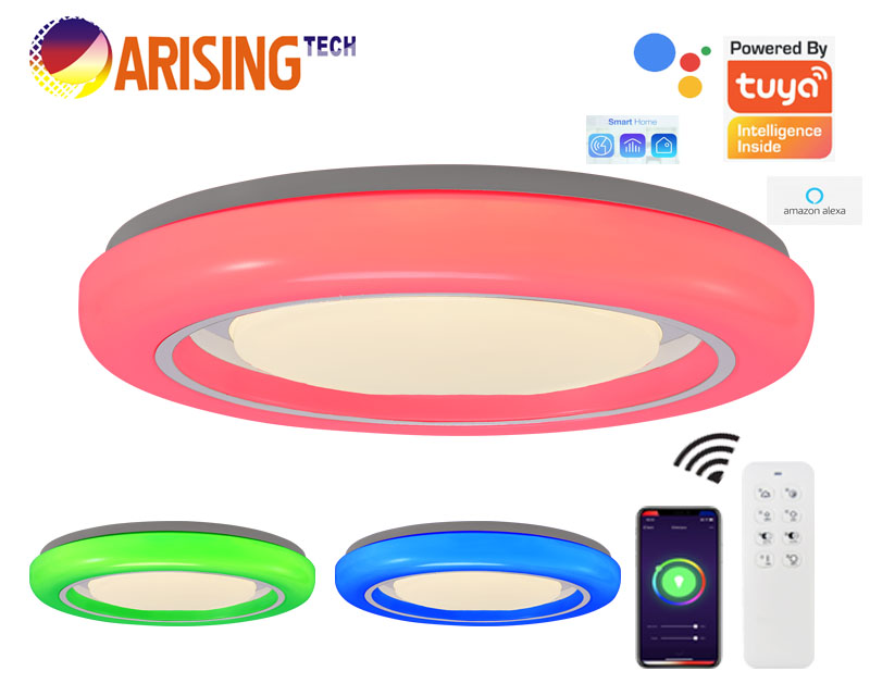 TUYA WiFi control and remote control RGB CCT and dimmable LED ceiling light